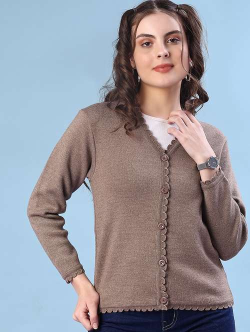 women solid long sleeve cardigan - 21978126 -  Standard Image - 0