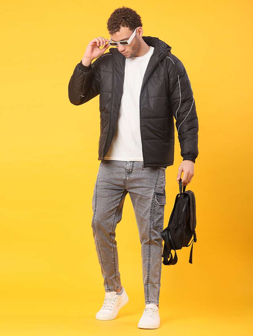 men solid long sleeve puffer jacket - 21978127 -  Standard Image - 5