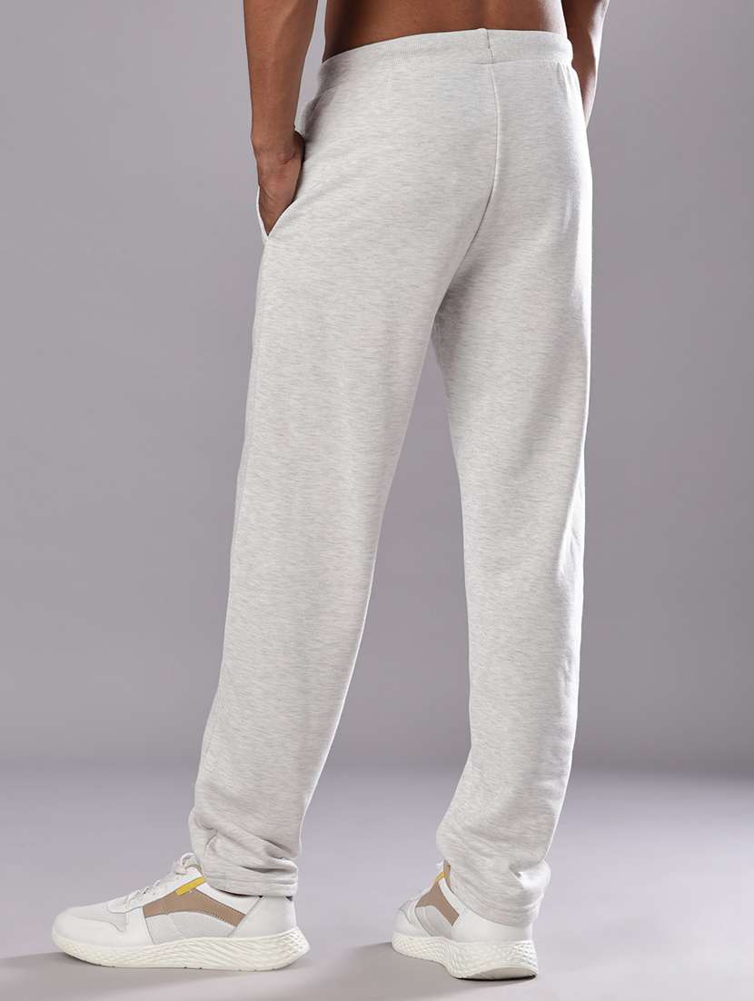 men melange mid rise full length track pant - 21978188 -  Standard Image - 3
