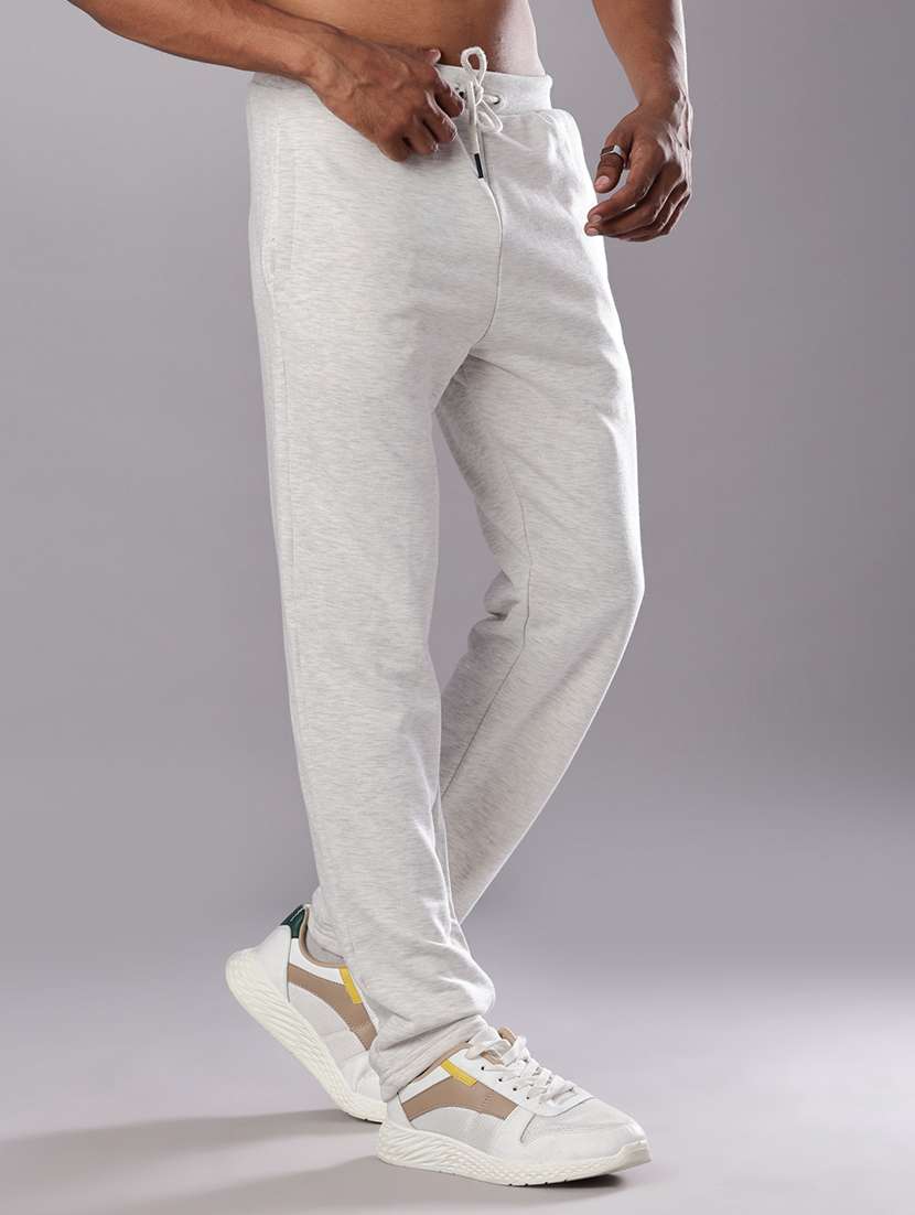 men melange mid rise full length track pant - 21978188 -  Standard Image - 5