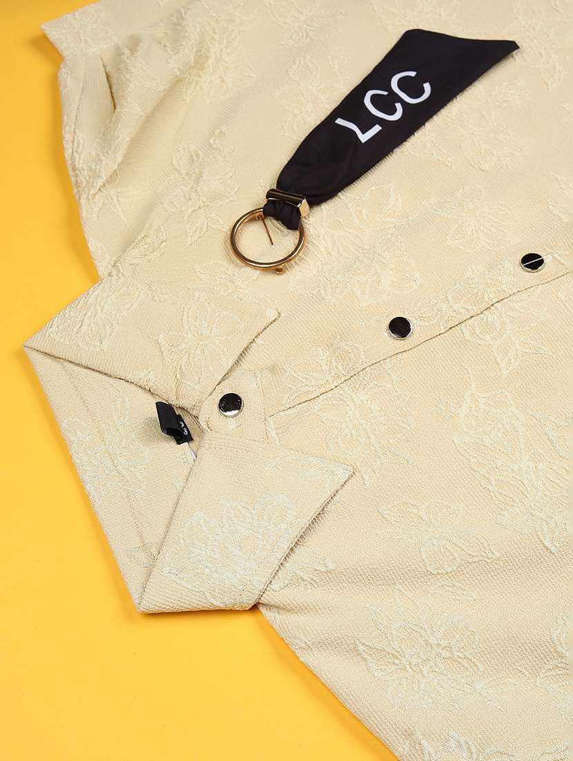 girls solid collared short sleeve top - 21978297 -  Standard Image - 3