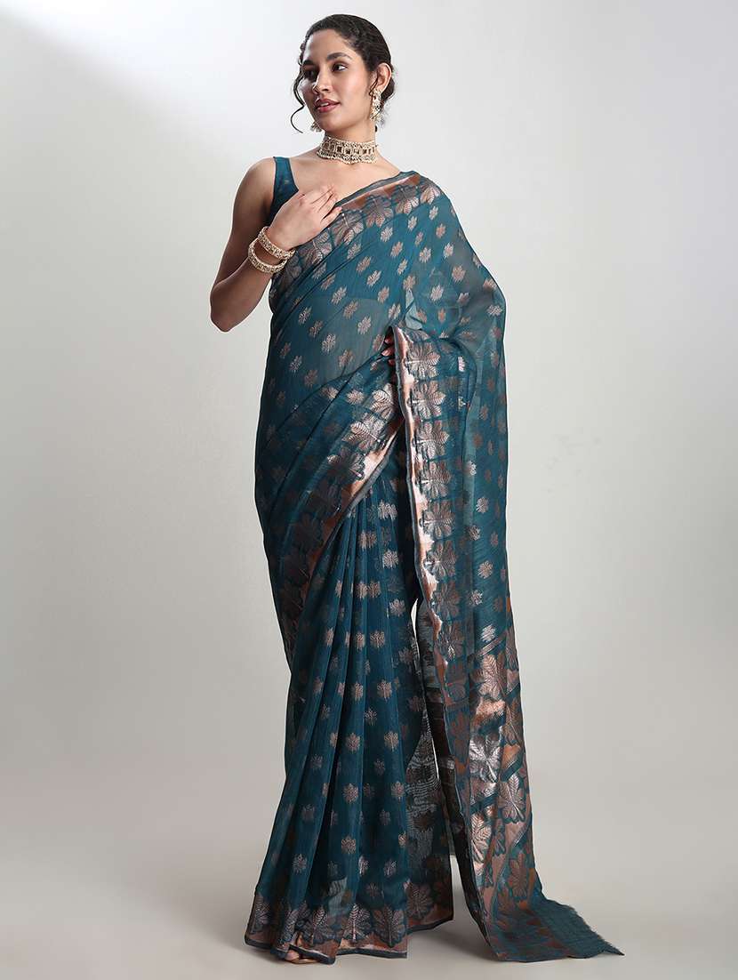 women self design bordered saree with blouse - 21978311 -  Zoom Image - 0