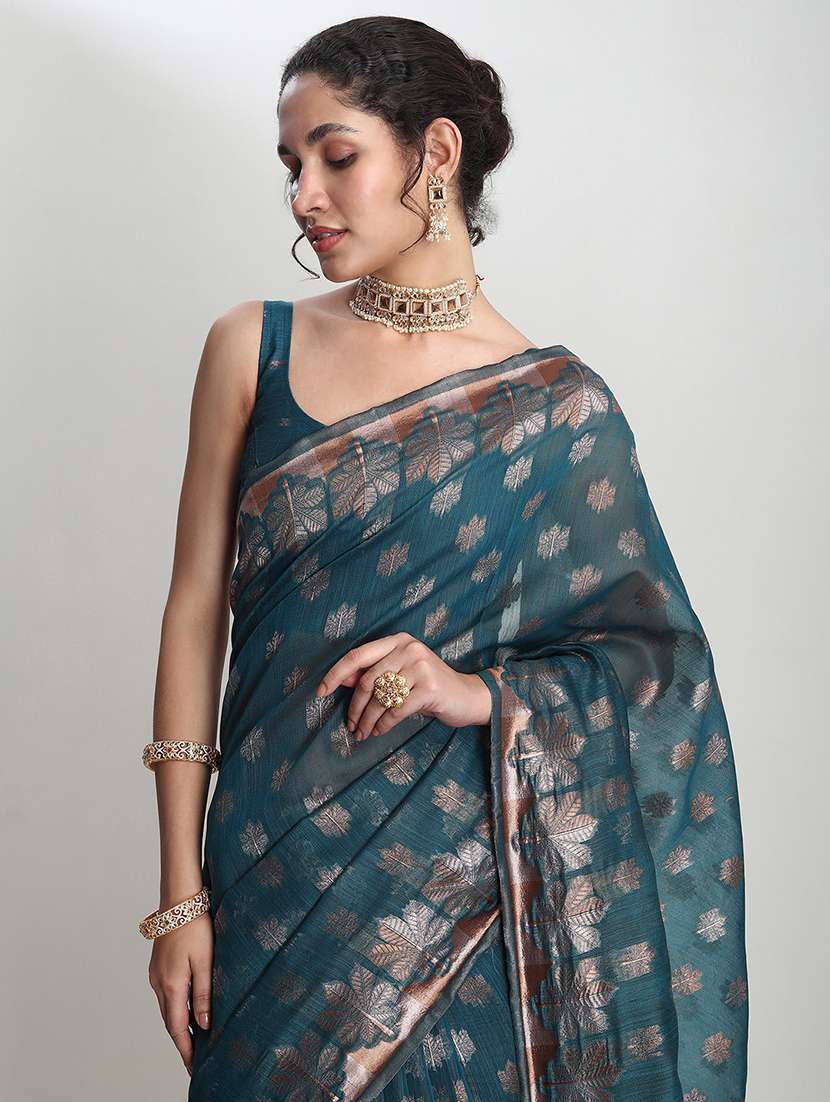 women self design bordered saree with blouse - 21978311 -  Standard Image - 3