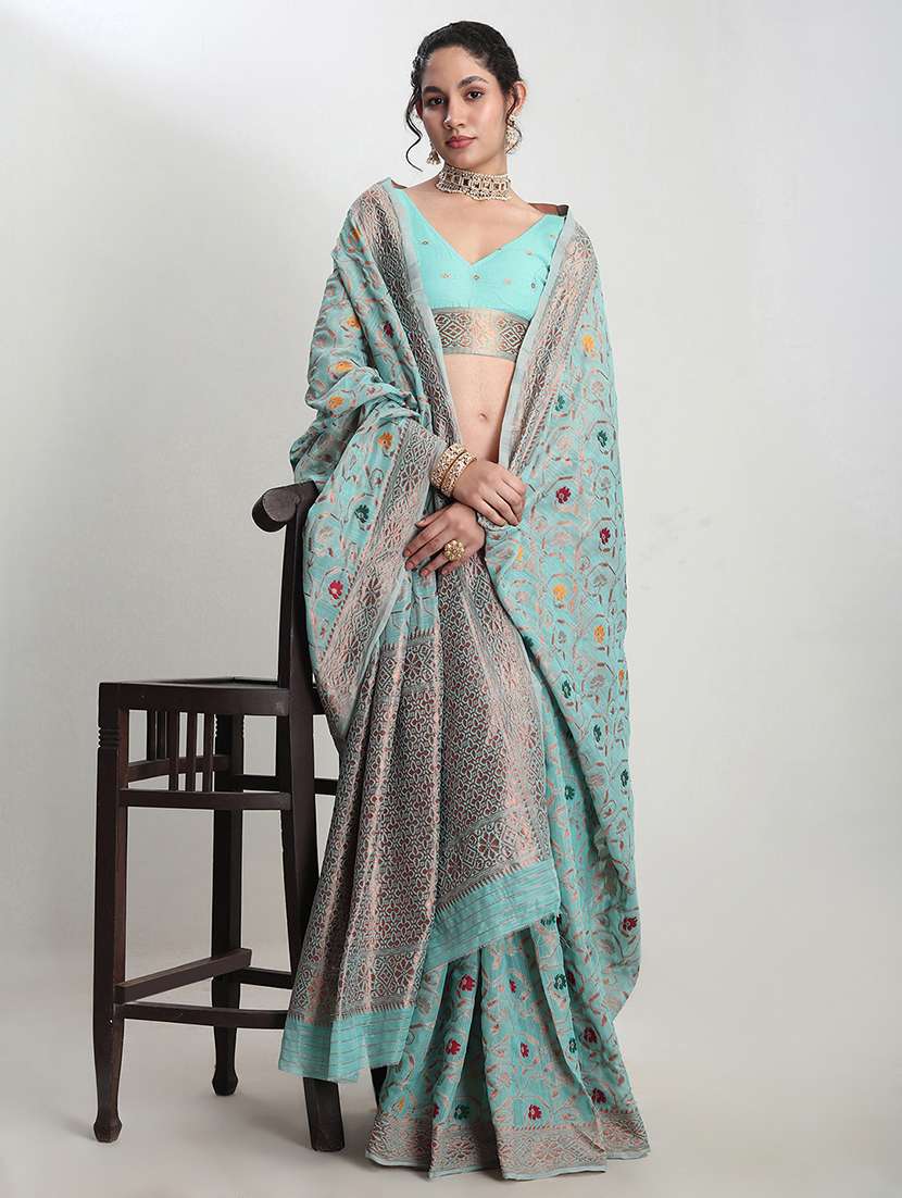 women self design banarasi saree with blouse - 21978319 - Standard Image - 3