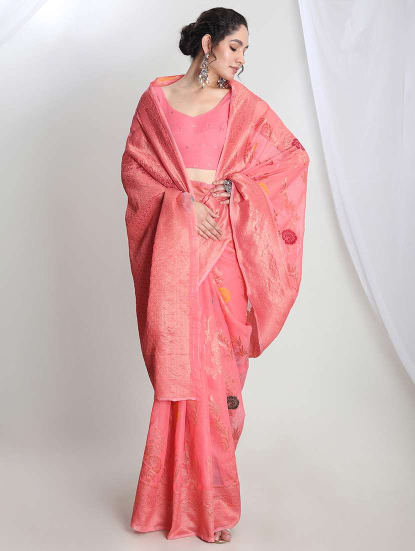 women self design banarasi saree with blouse - 21978320 - Standard Image - 3