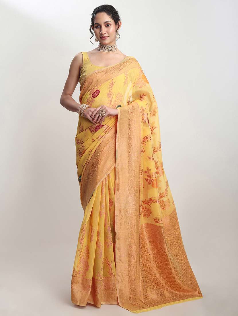 women self design banarasi saree with blouse - 21978323 -  Zoom Image - 0