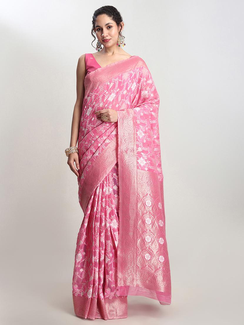 women self design banarasi saree with blouse - 21978325 -  Zoom Image - 0