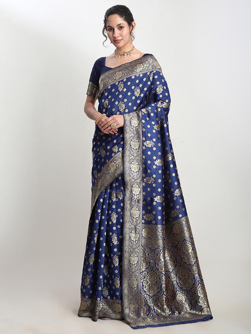 women self design banarasi saree with blouse - 21978330 - Zoom Image - 0