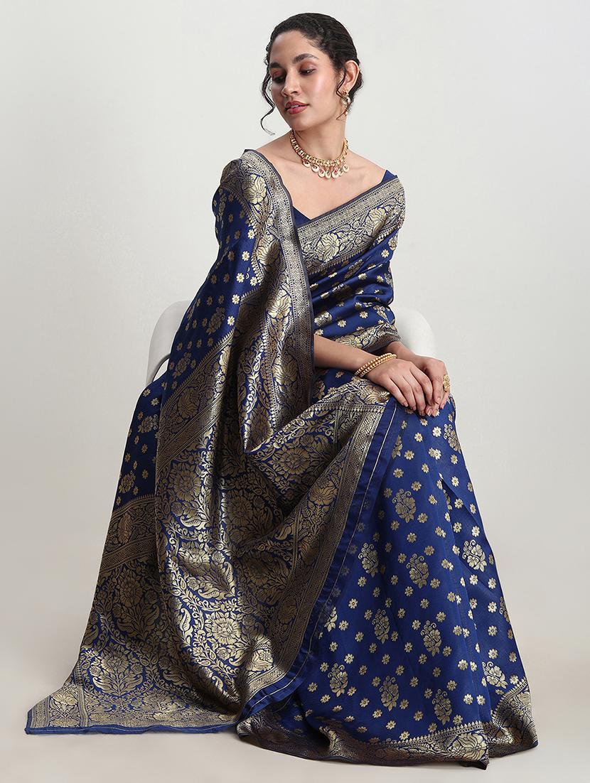 women self design banarasi saree with blouse - 21978330 - Standard Image - 3