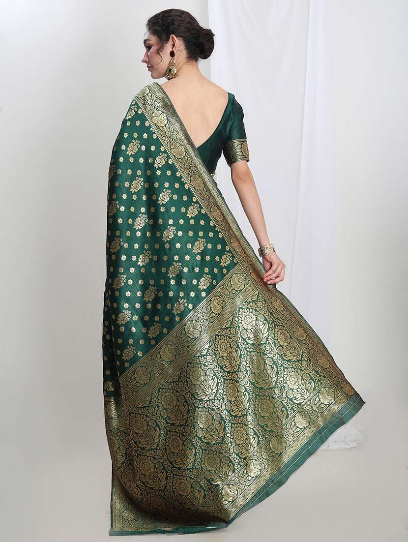 women self design banarasi saree with blouse - 21978333 - Standard Image - 3
