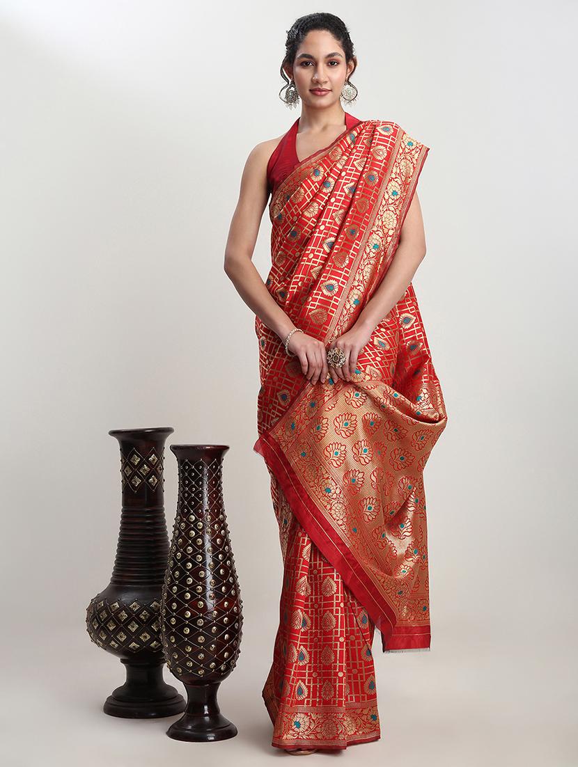 women self design banarasi saree with blouse - 21978334 -  Zoom Image - 0