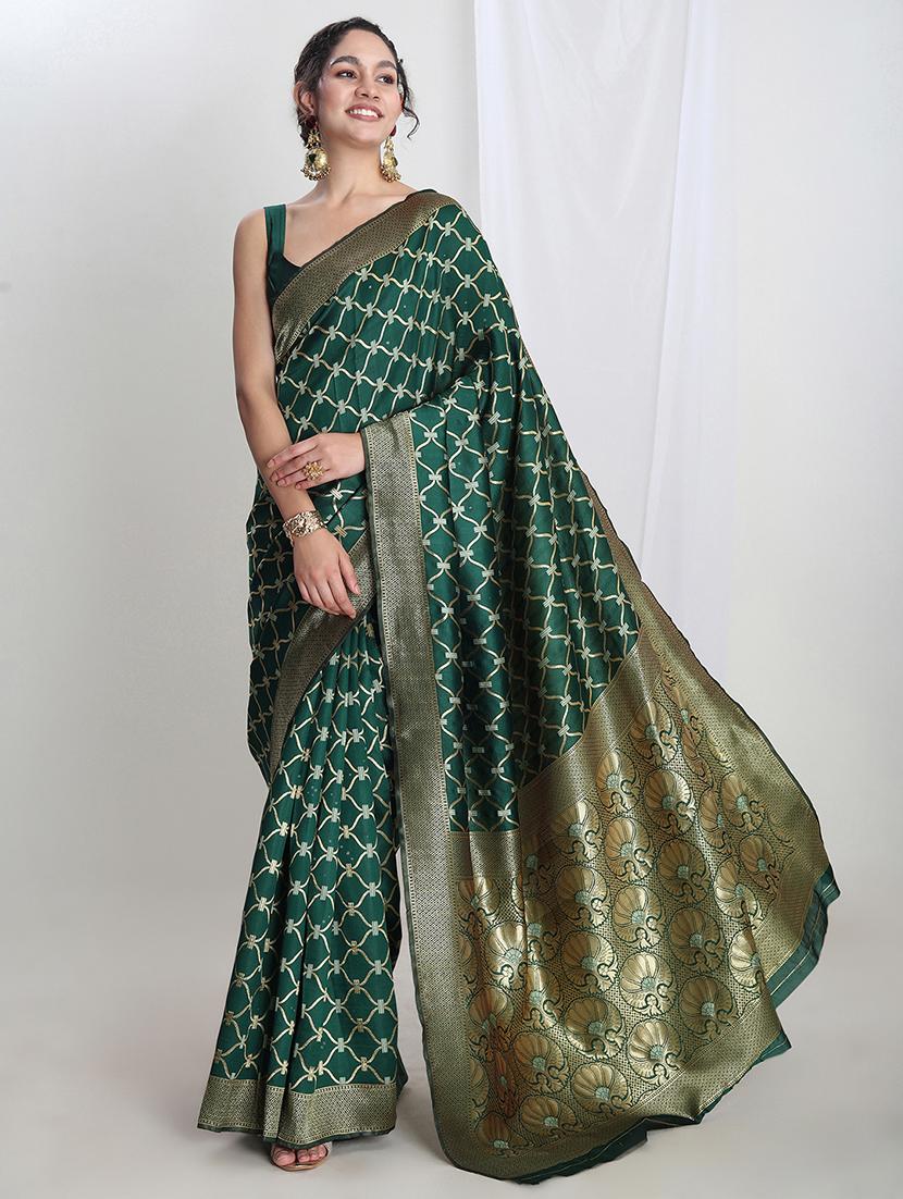 women self design banarasi saree with blouse - 21978337 - Zoom Image - 0