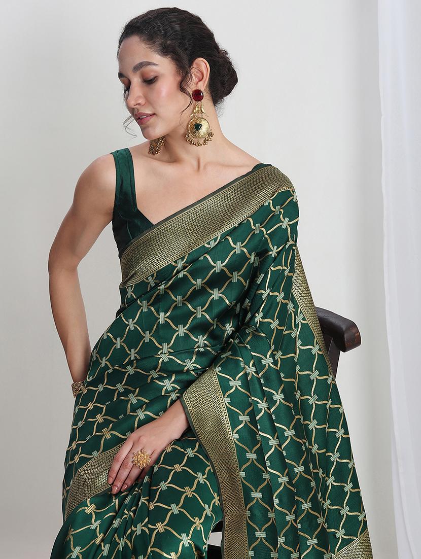 women self design banarasi saree with blouse - 21978337 - Standard Image - 3
