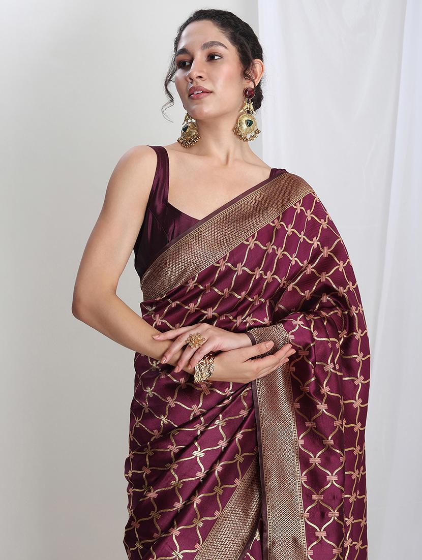 women self design banarasi saree with blouse - 21978338 - Standard Image - 3