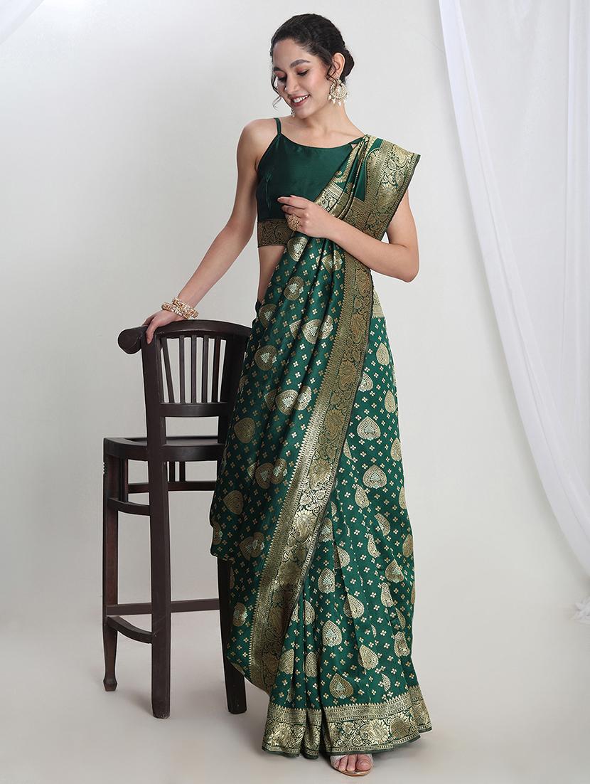women self design banarasi saree with blouse - 21978341 -  Zoom Image - 0