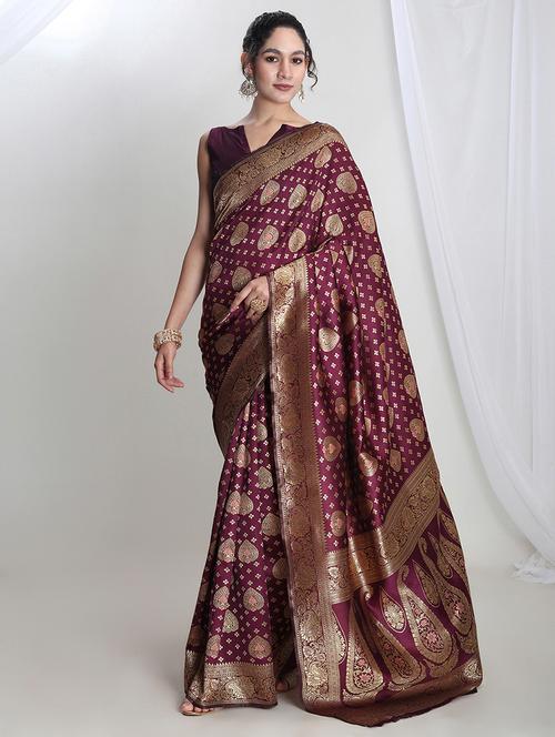 women self design banarasi saree with blouse - 21978342 - Standard Image - 0