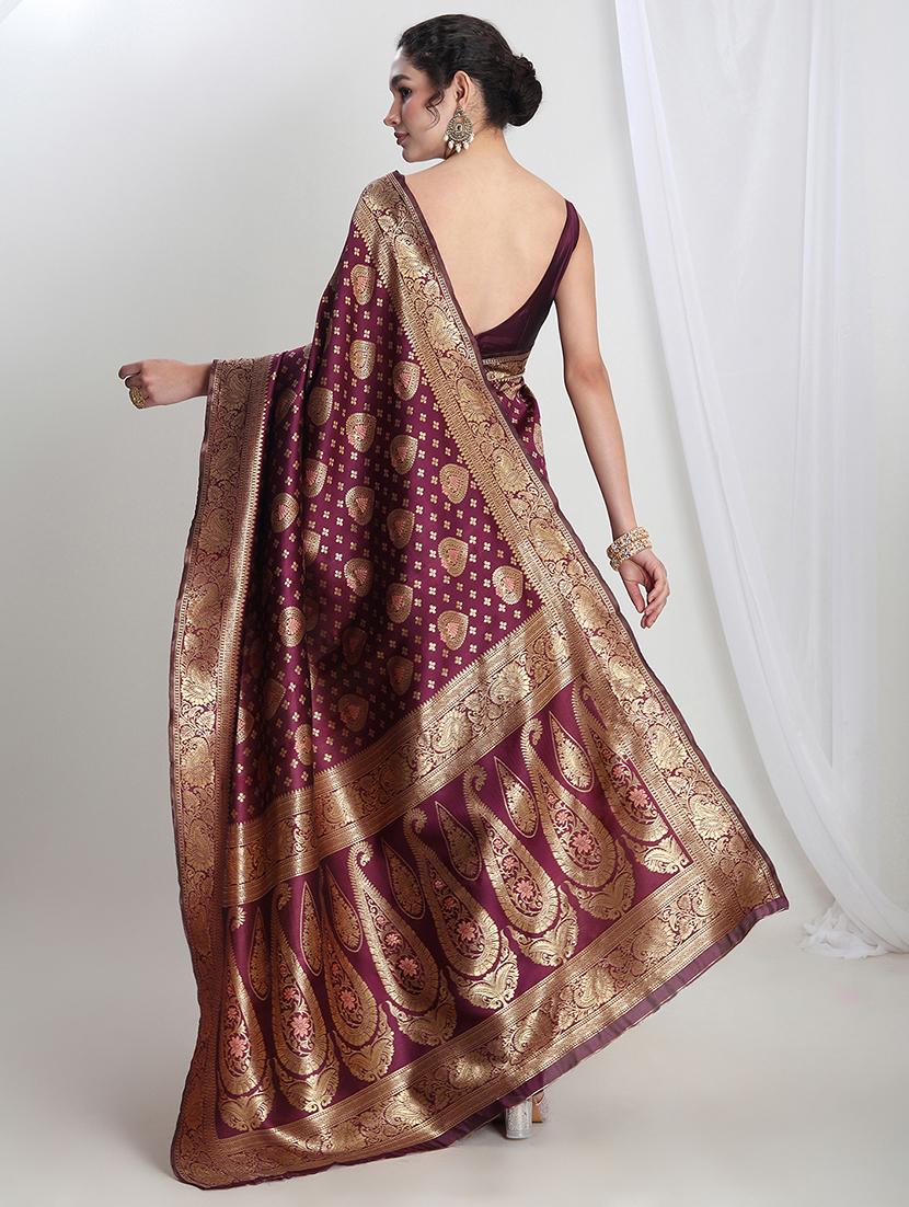women self design banarasi saree with blouse - 21978342 - Standard Image - 3