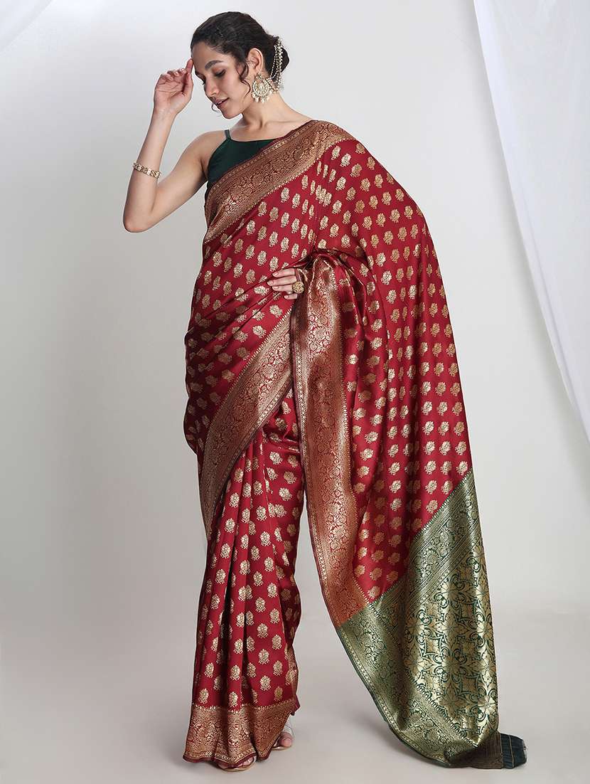 women self design banarasi saree with blouse - 21978343 - Zoom Image - 0