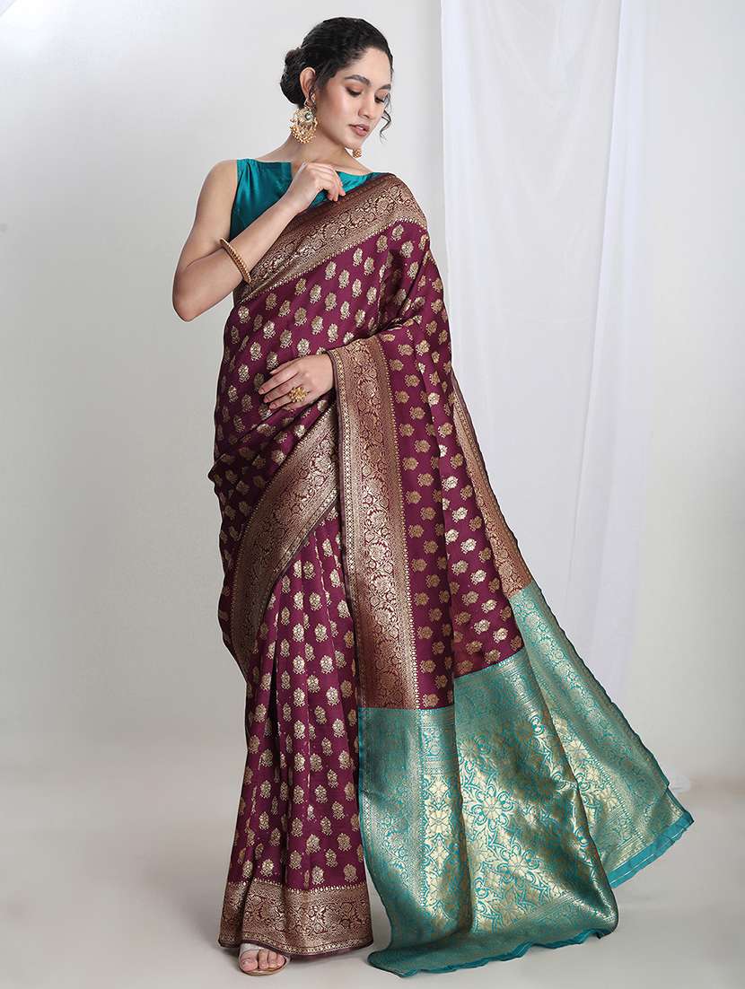 women self design banarasi saree with blouse - 21978345 - Zoom Image - 0