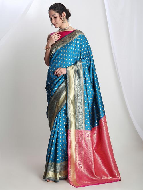 women self design banarasi saree with blouse - 21978350 -  Standard Image - 0