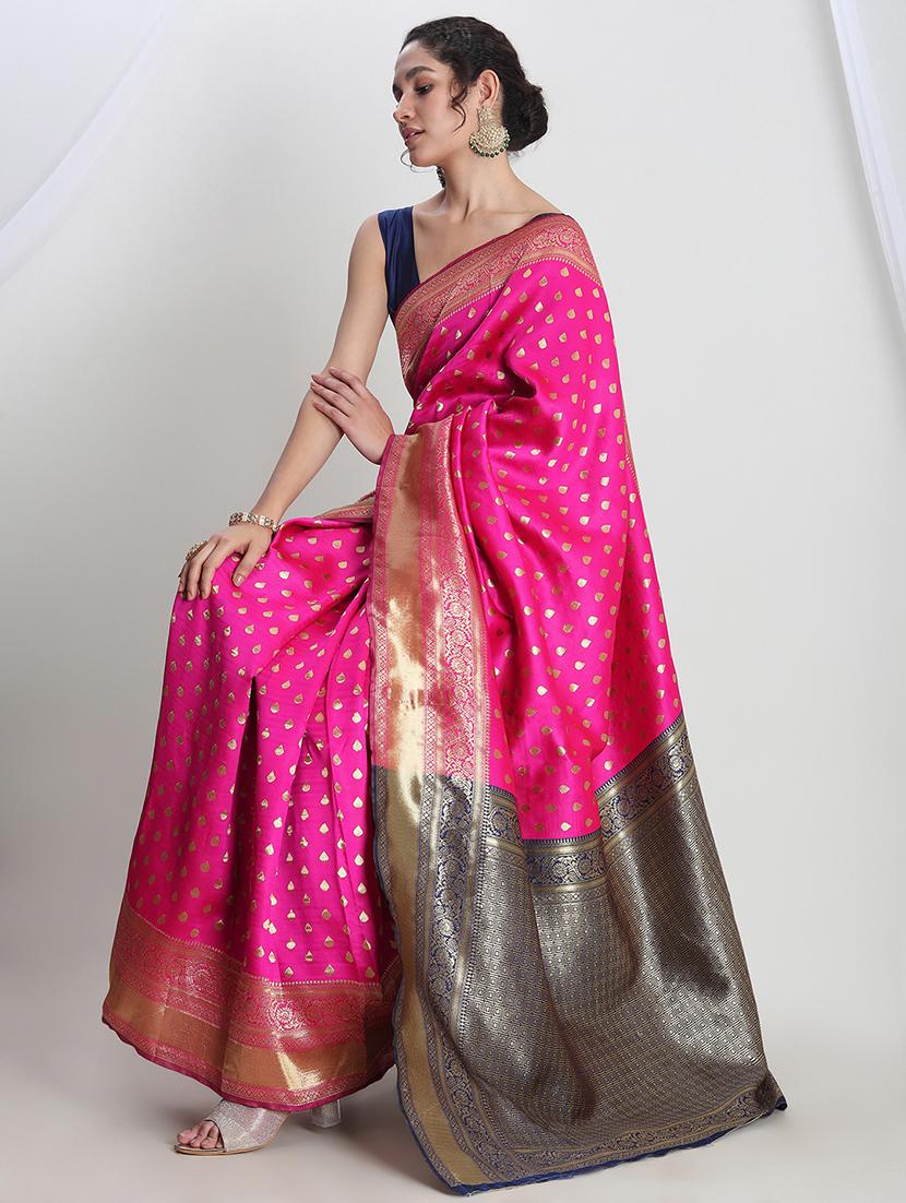 women self design banarasi saree with blouse - 21978351 - Standard Image - 3