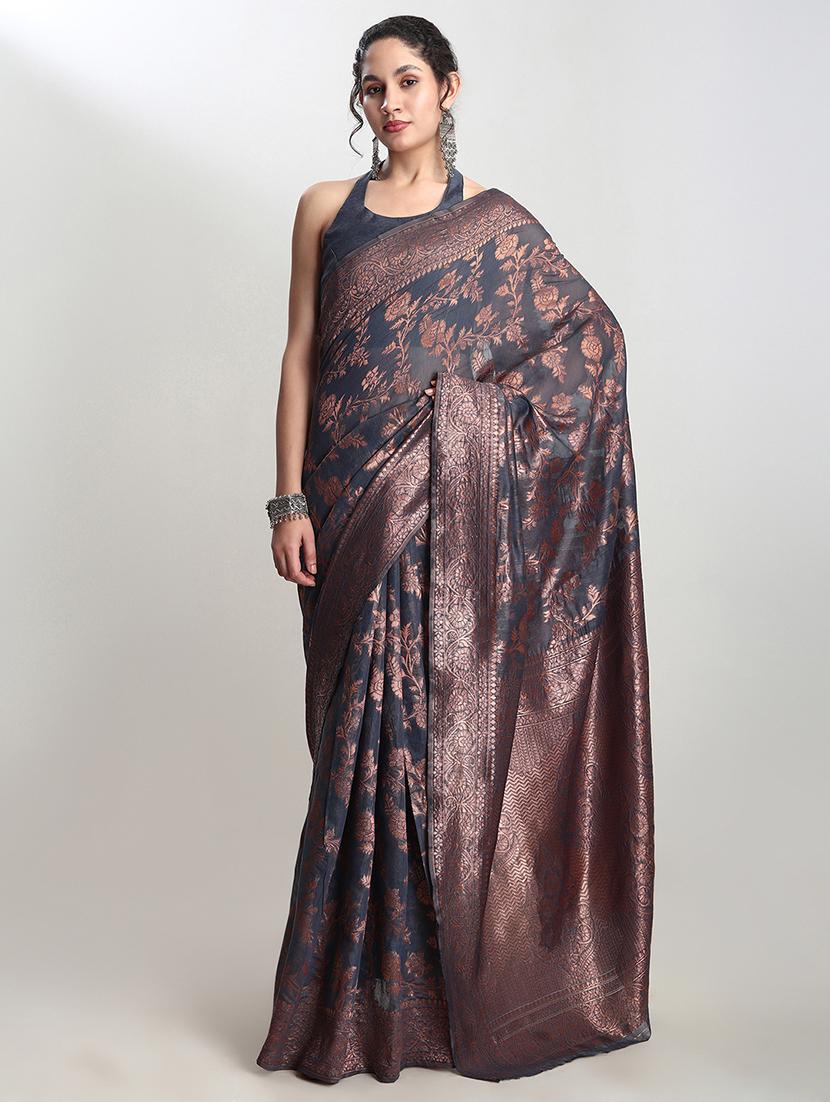 women self design banarasi saree with blouse - 21978364 -  Zoom Image - 0