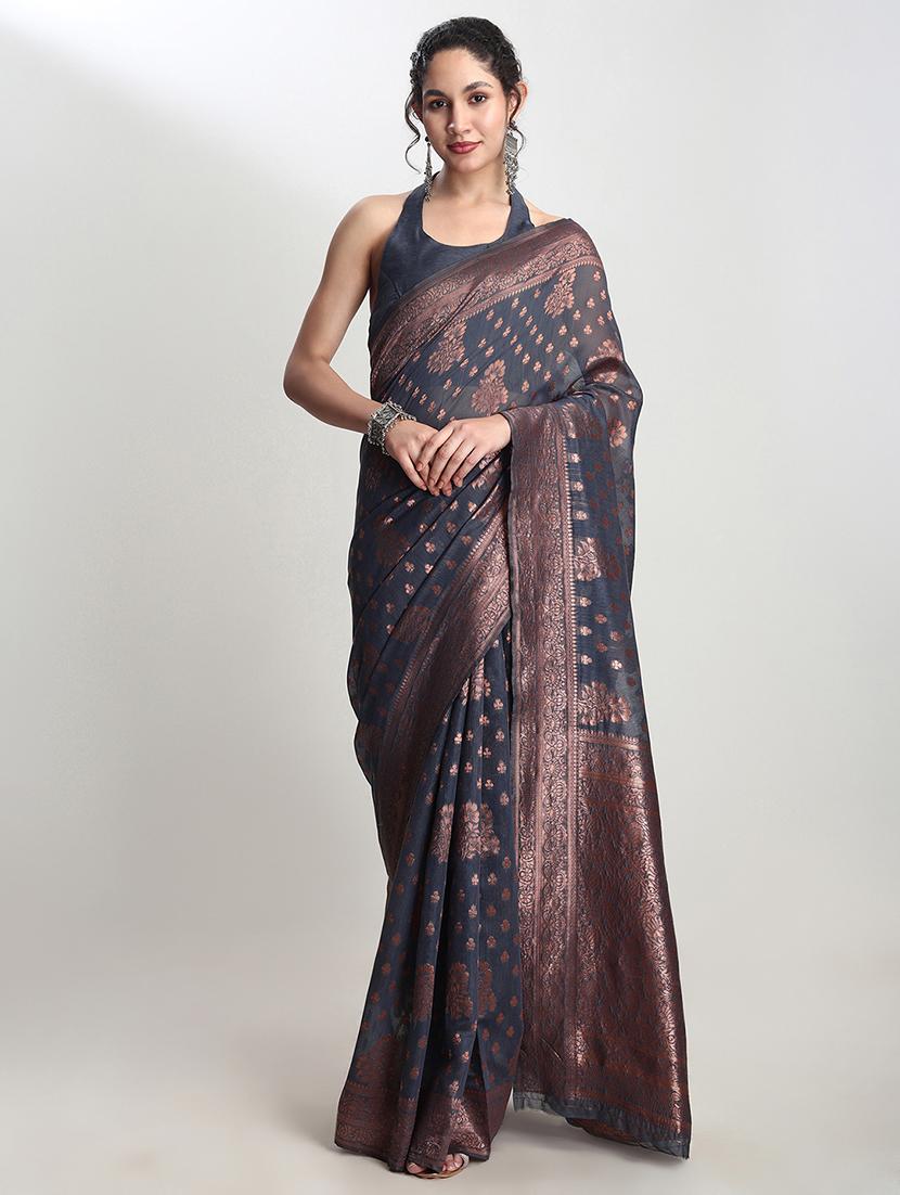 women self design banarasi saree with blouse - 21978366 -  Zoom Image - 0