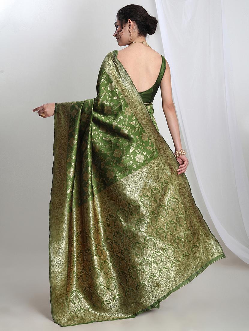 women self design banarasi saree with blouse - 21978369 - Standard Image - 3