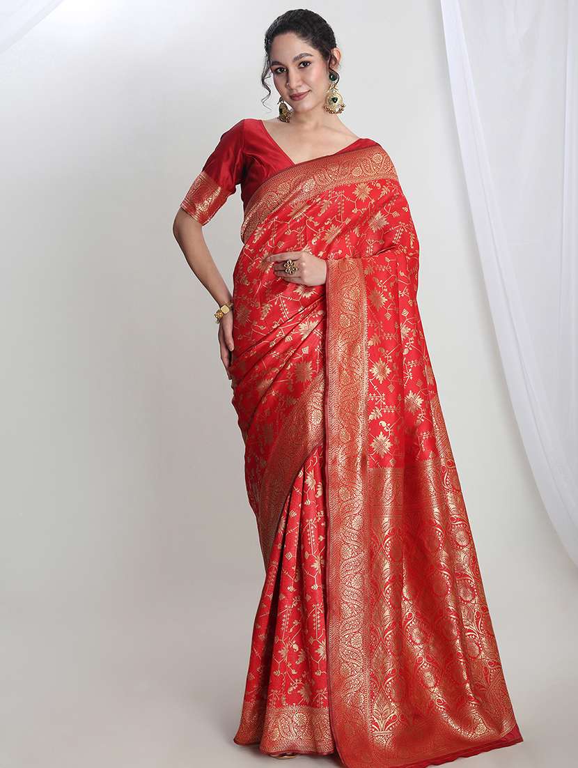 women self design banarasi saree with blouse - 21978370 -  Zoom Image - 0
