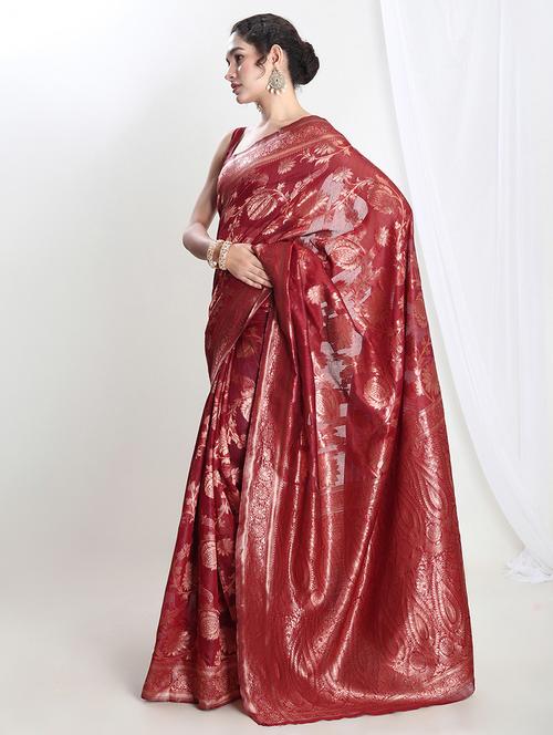 women self design banarasi saree with blouse - 21978383 -  Standard Image - 0