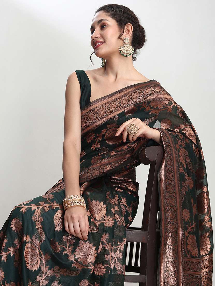women self design banarasi saree with blouse - 21978384 -  Standard Image - 3