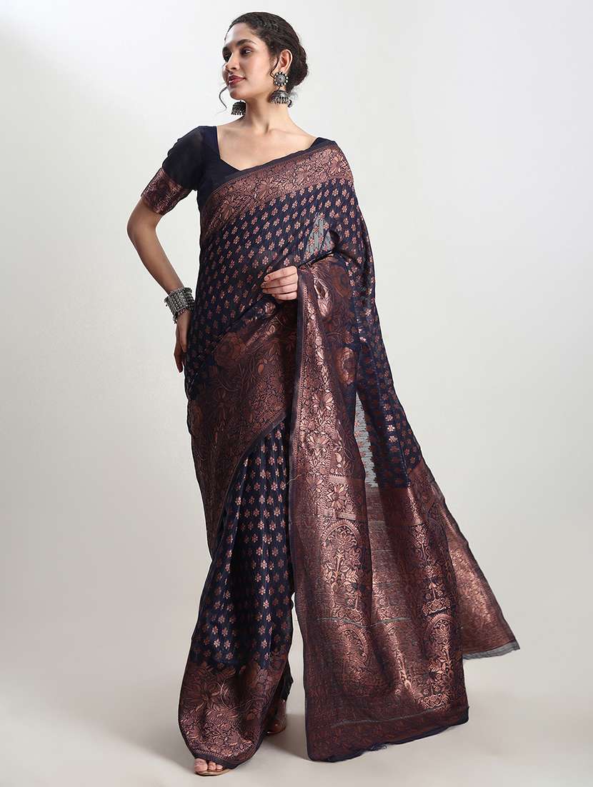 women self design banarasi saree with blouse - 21978386 -  Standard Image - 3