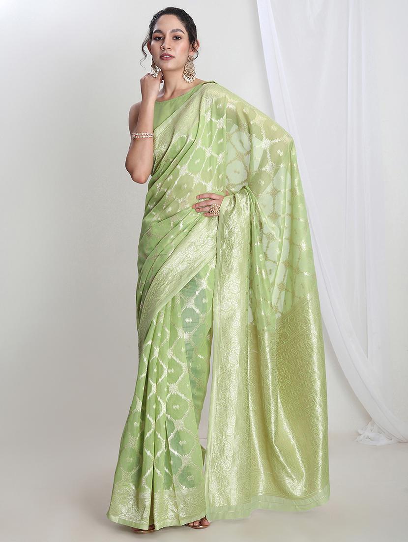 women self design banarasi saree with blouse - 21978389 - Zoom Image - 0