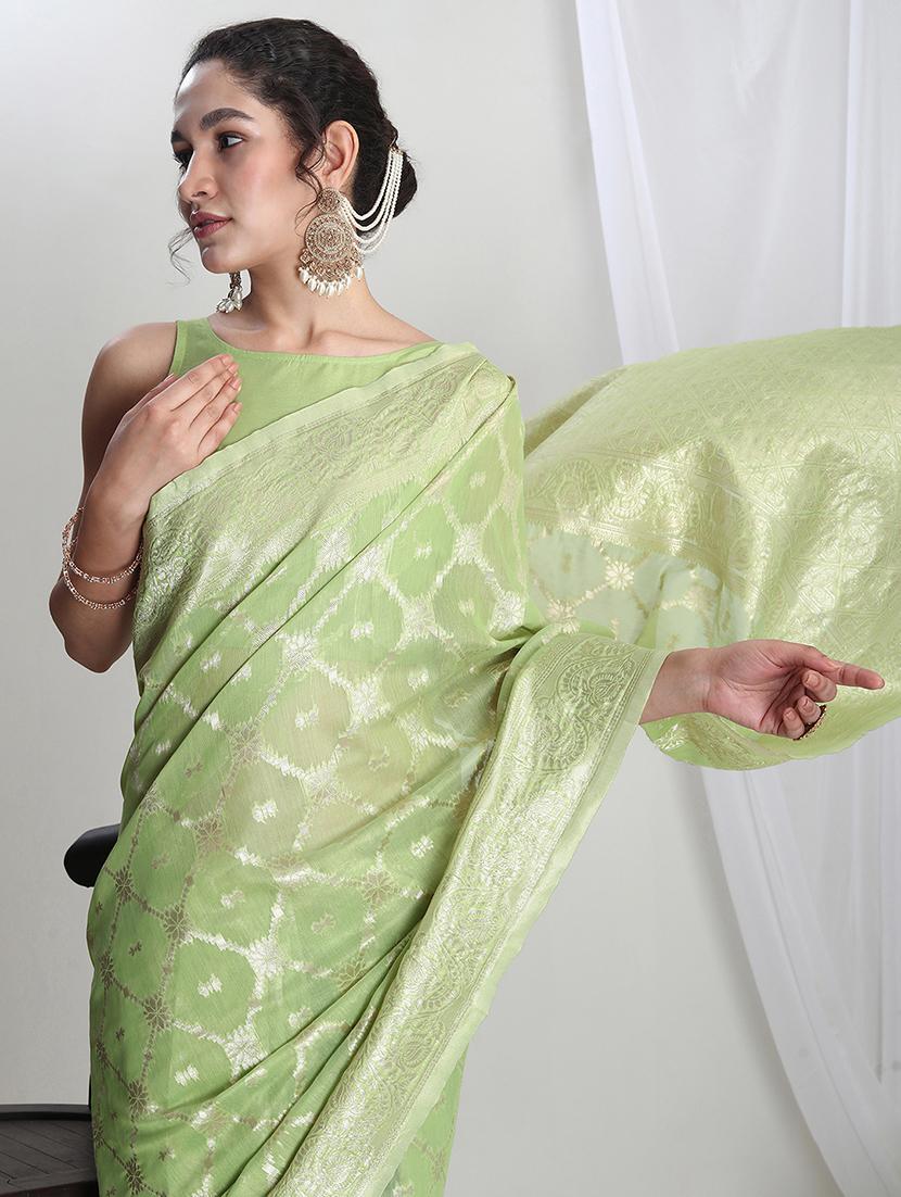 women self design banarasi saree with blouse - 21978389 - Standard Image - 3