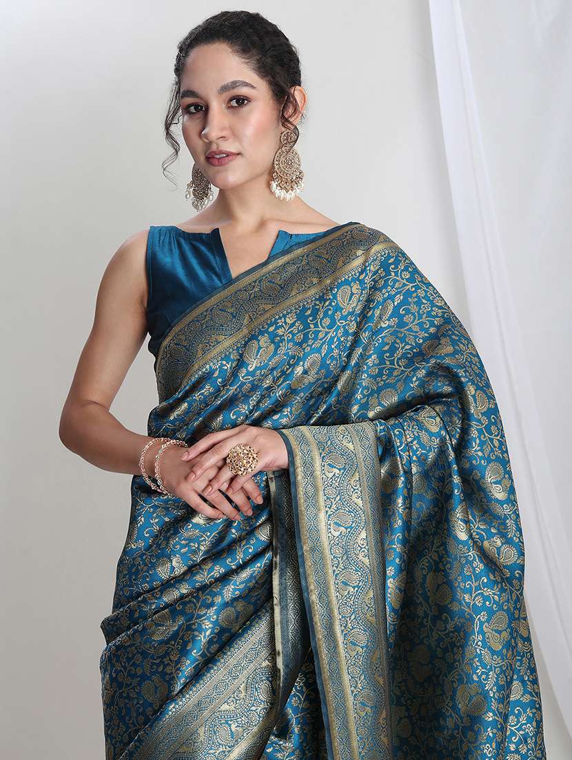women self design banarasi saree with blouse - 21978397 -  Standard Image - 3