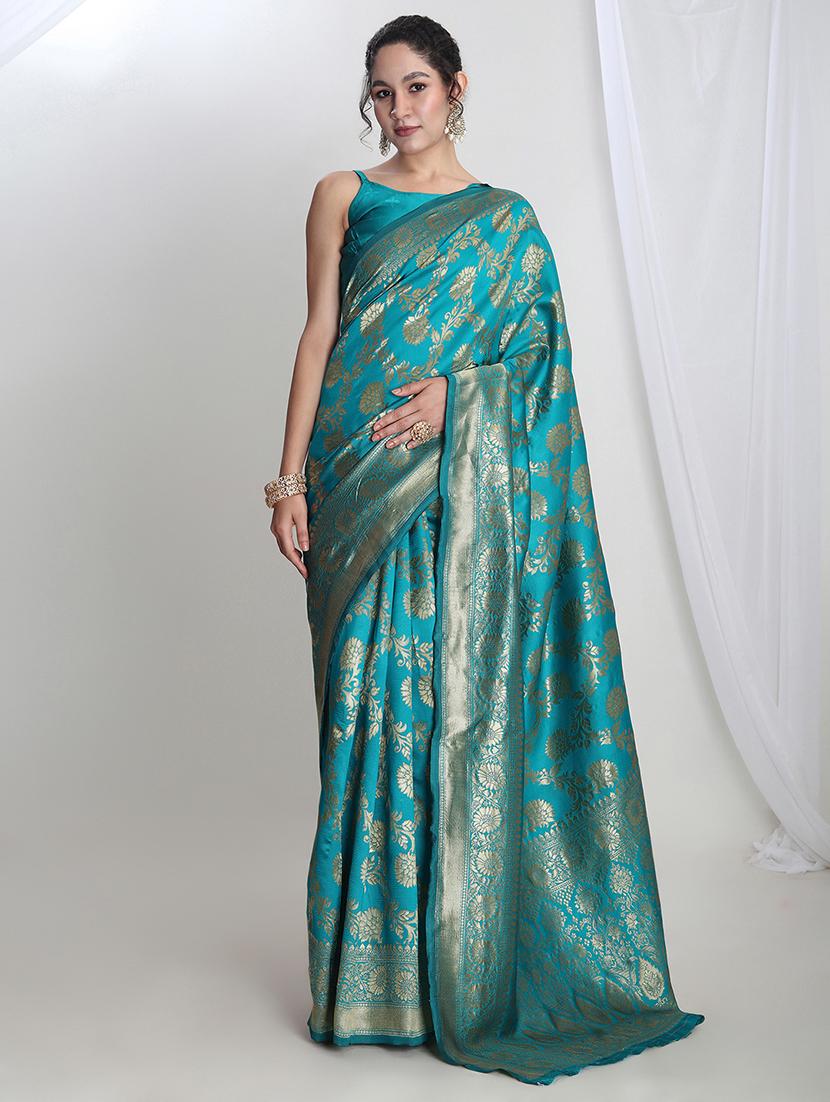 women self design banarasi saree with blouse - 21978403 -  Zoom Image - 0