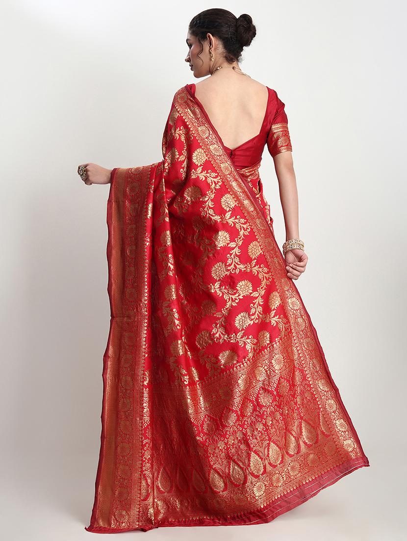 women self design banarasi saree with blouse - 21978405 - Standard Image - 3