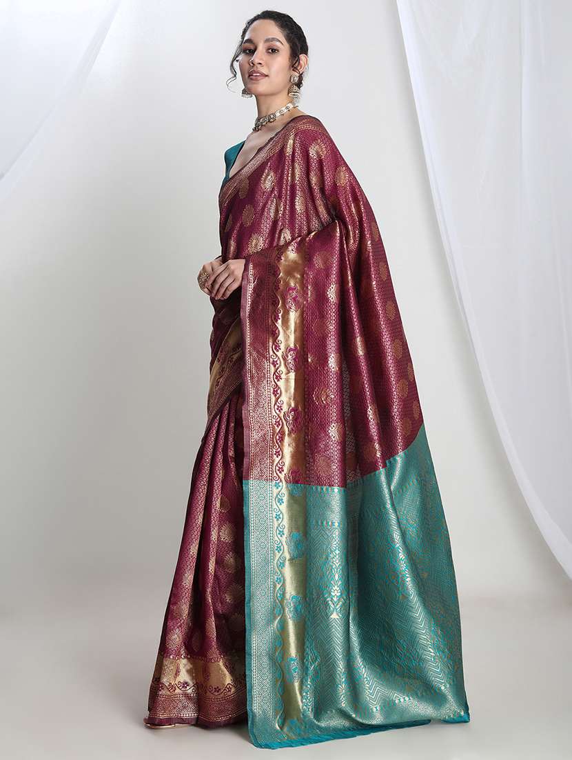 women self design banarasi saree with blouse - 21978409 - Zoom Image - 0