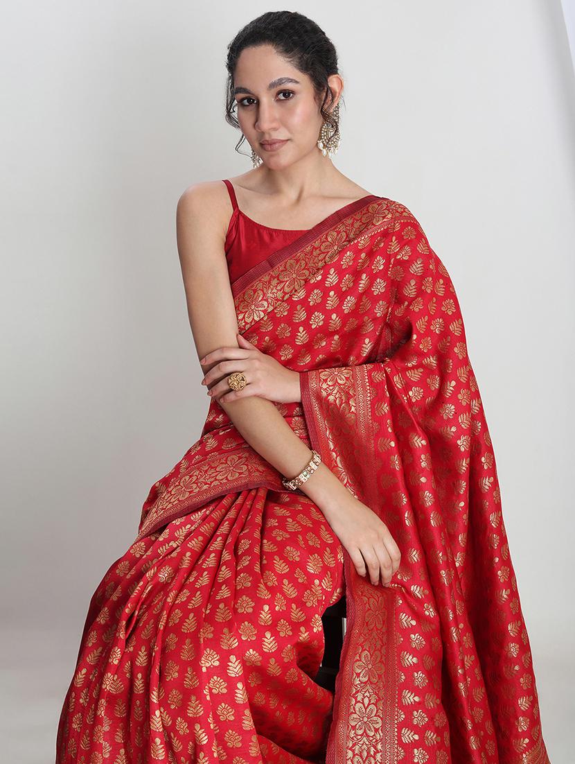 women self design banarasi saree with blouse - 21978413 - Standard Image - 3