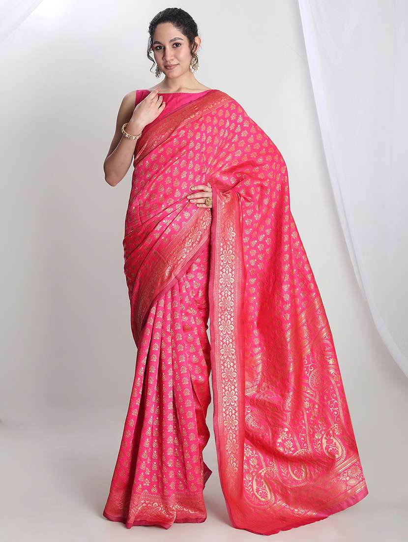 women self design banarasi saree with blouse - 21978415 - Zoom Image - 0