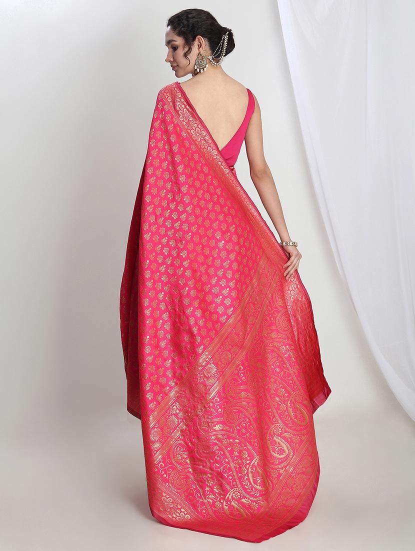 women self design banarasi saree with blouse - 21978415 - Standard Image - 3
