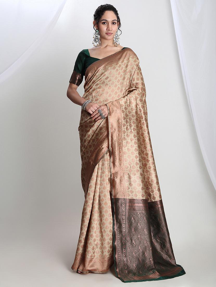 women self design banarasi saree with blouse - 21978417 - Zoom Image - 0