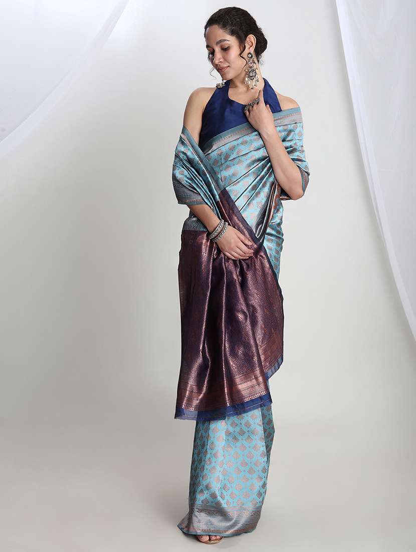 women self design banarasi saree with blouse - 21978419 -  Standard Image - 3