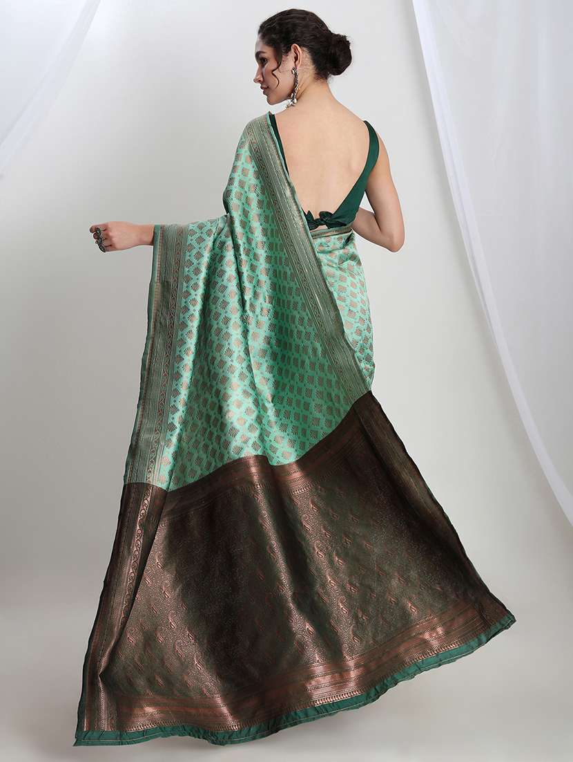 women self design banarasi saree with blouse - 21978420 -  Standard Image - 3