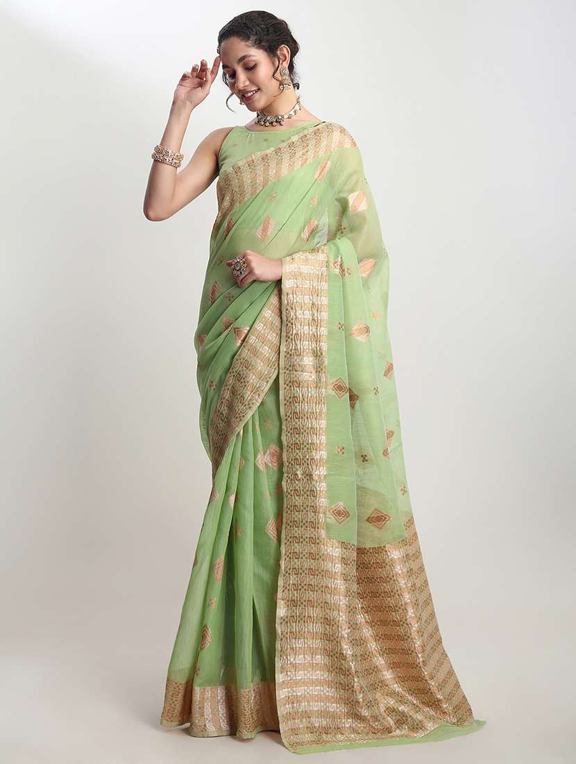 women self design bordered saree with blouse - 21978422 -  Standard Image - 3