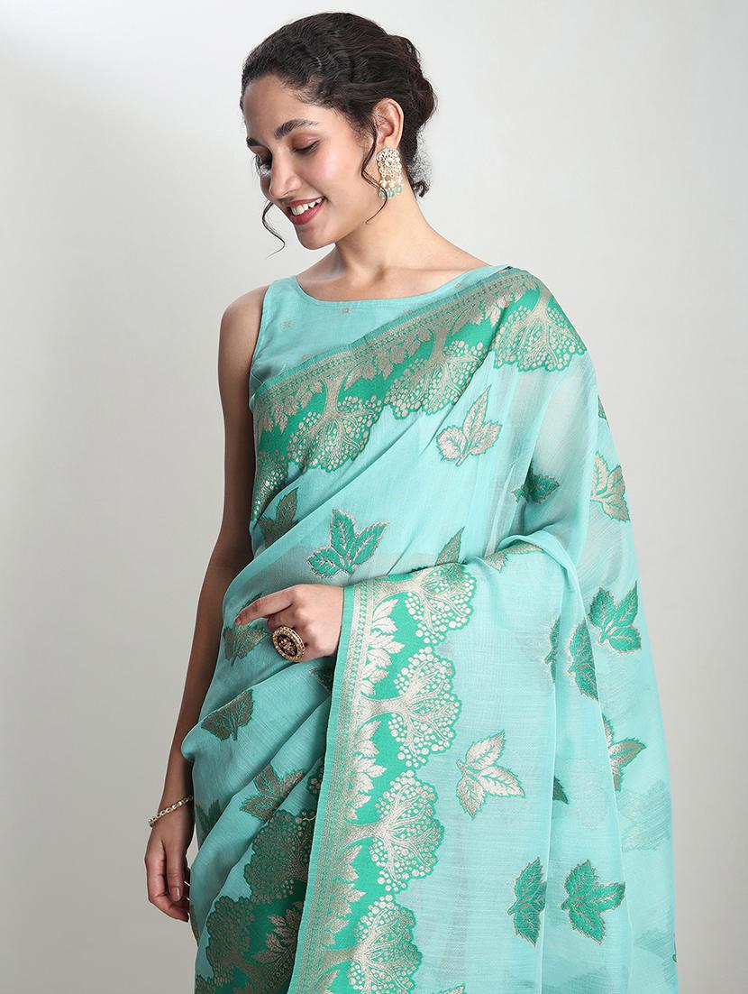 women self design banarasi saree with blouse - 21978425 - Standard Image - 3