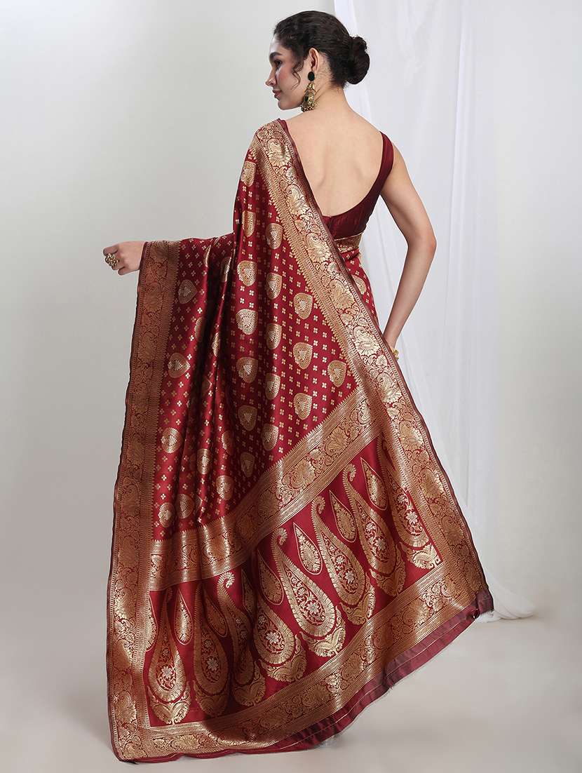 women self design banarasi saree with blouse - 21978429 -  Standard Image - 3