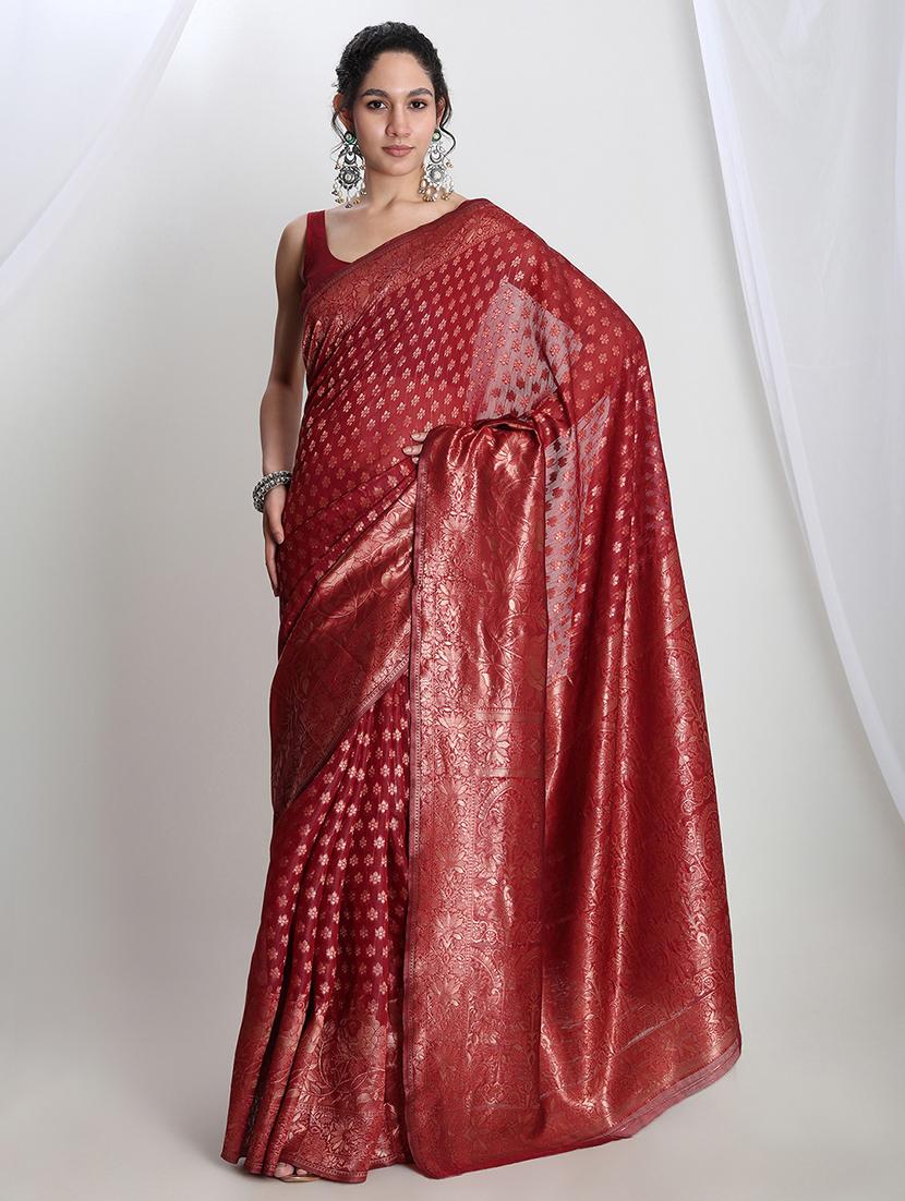 women self design banarasi saree with blouse - 21978430 -  Zoom Image - 0