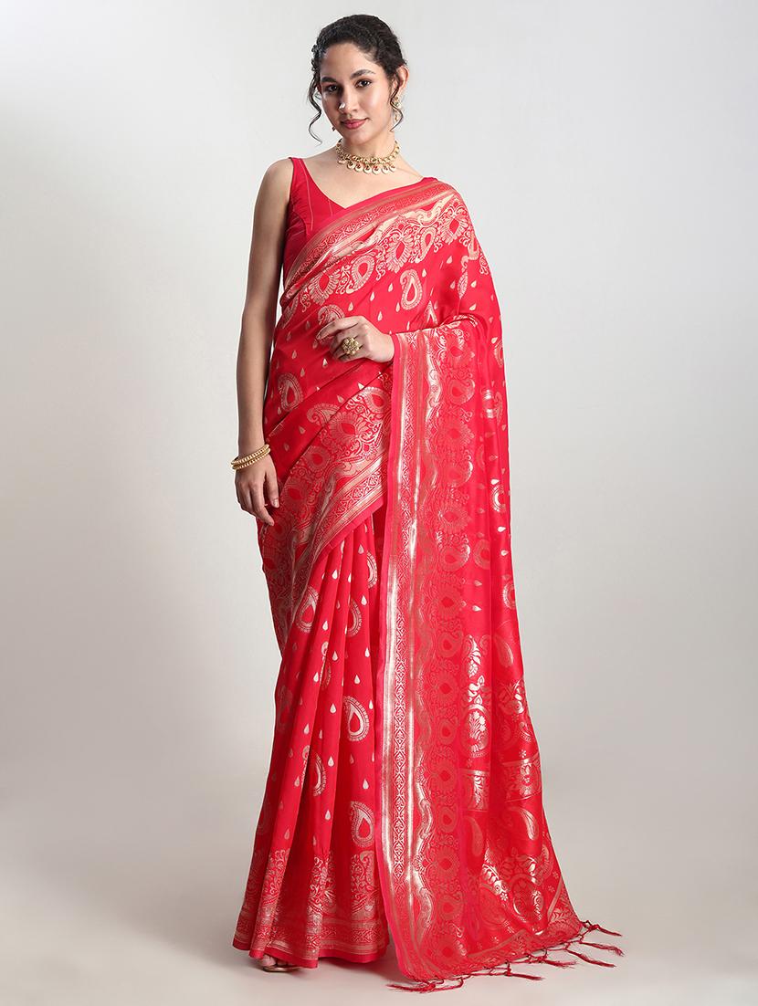 women self design banarasi saree with blouse - 21978437 - Zoom Image - 0