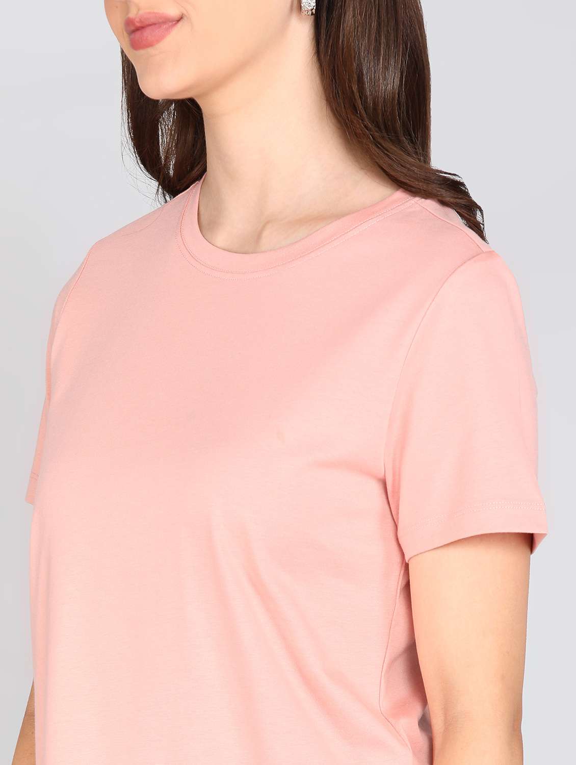 women solid short sleeve regular fit t-shirt - 21978564 - Standard Image - 3